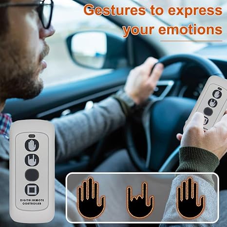 ✋ Car Remote Gesture Finger Light | Cool LED Hand Signal Car Warning Light