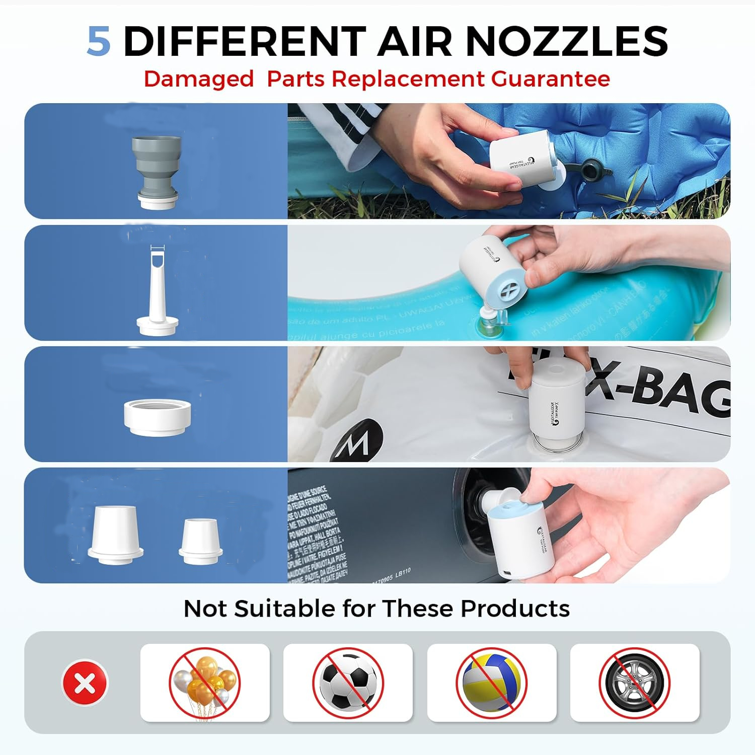 🪺 Mini Rechargeable Electric Air Pump | Portable Fast Inflator Deflator  |  Take a camping lantern.