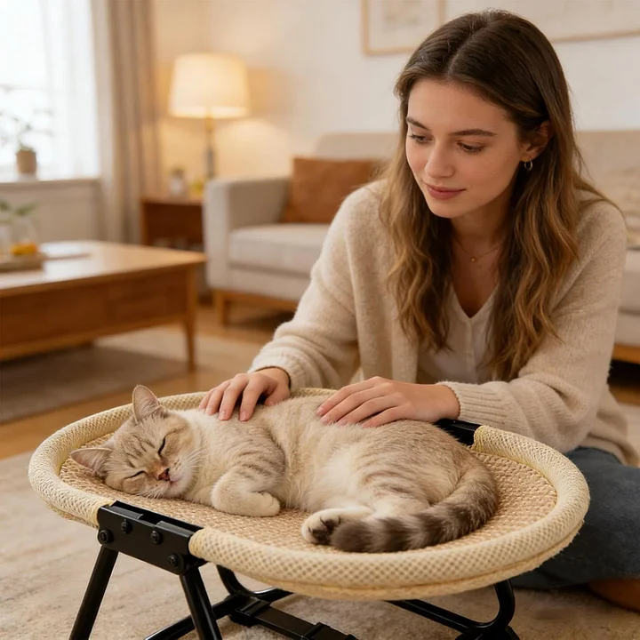 🐾 Elevated Pet Bed - Portable, Breathable & Non-Slip Hammock for Dogs & Cats 🛏️
