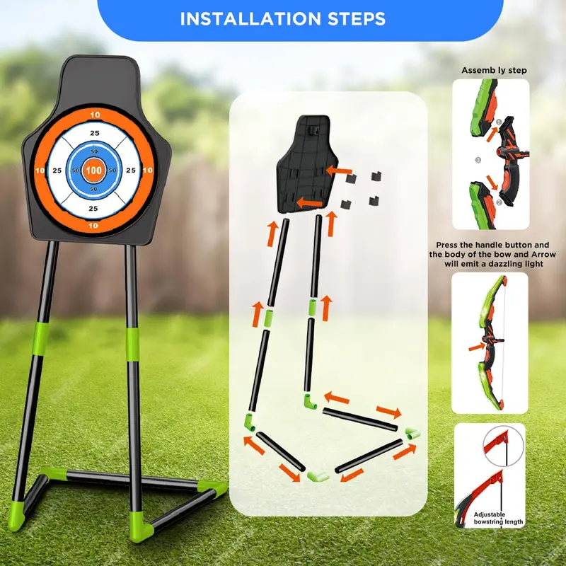 🏹 2-Pack Light-Up Bow and Arrow Toy Set - Kids Archery Set