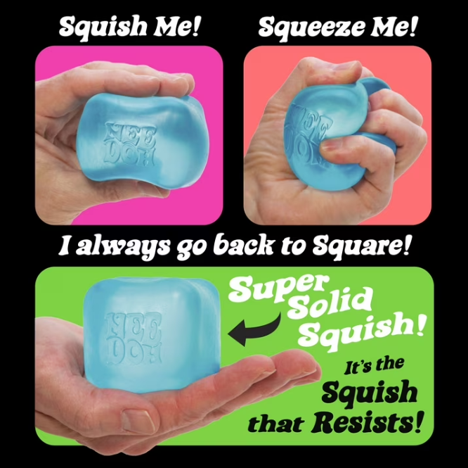 🟦 Squishy Square Sensory Toy - Fidget Toy for Kids 3+ & Adults | Stress Relief Squish Toy