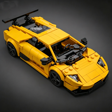 🏎️ Custom Sports Car Building Block Display - Precision Crafted Collector's Model