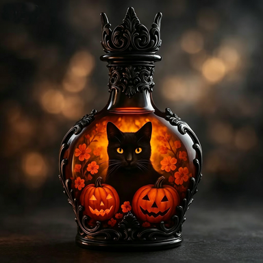 🦇 Gothic Whiskey Decanter Wholesale | Halloween Potion Glass Bottle