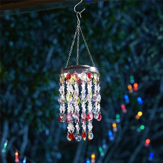 ✨Solar Blue LED Acrylic Wind Chime | Outdoor Hanging Decor
