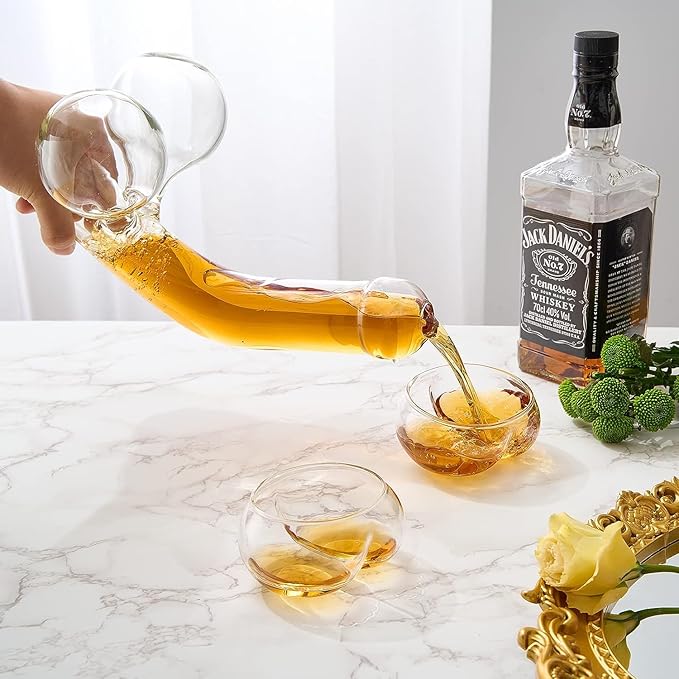 🥃 Fun Novelty Whiskey Decanter – Unique Funny Glass Container