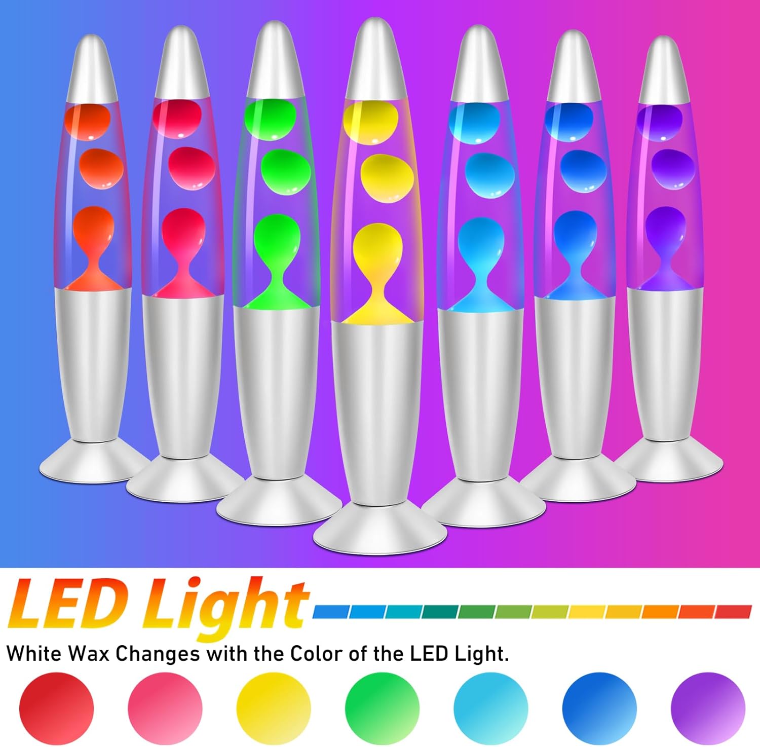 🌋 Lava Liquid Dynamic Lamp Multi-Color Changing LED Night Light