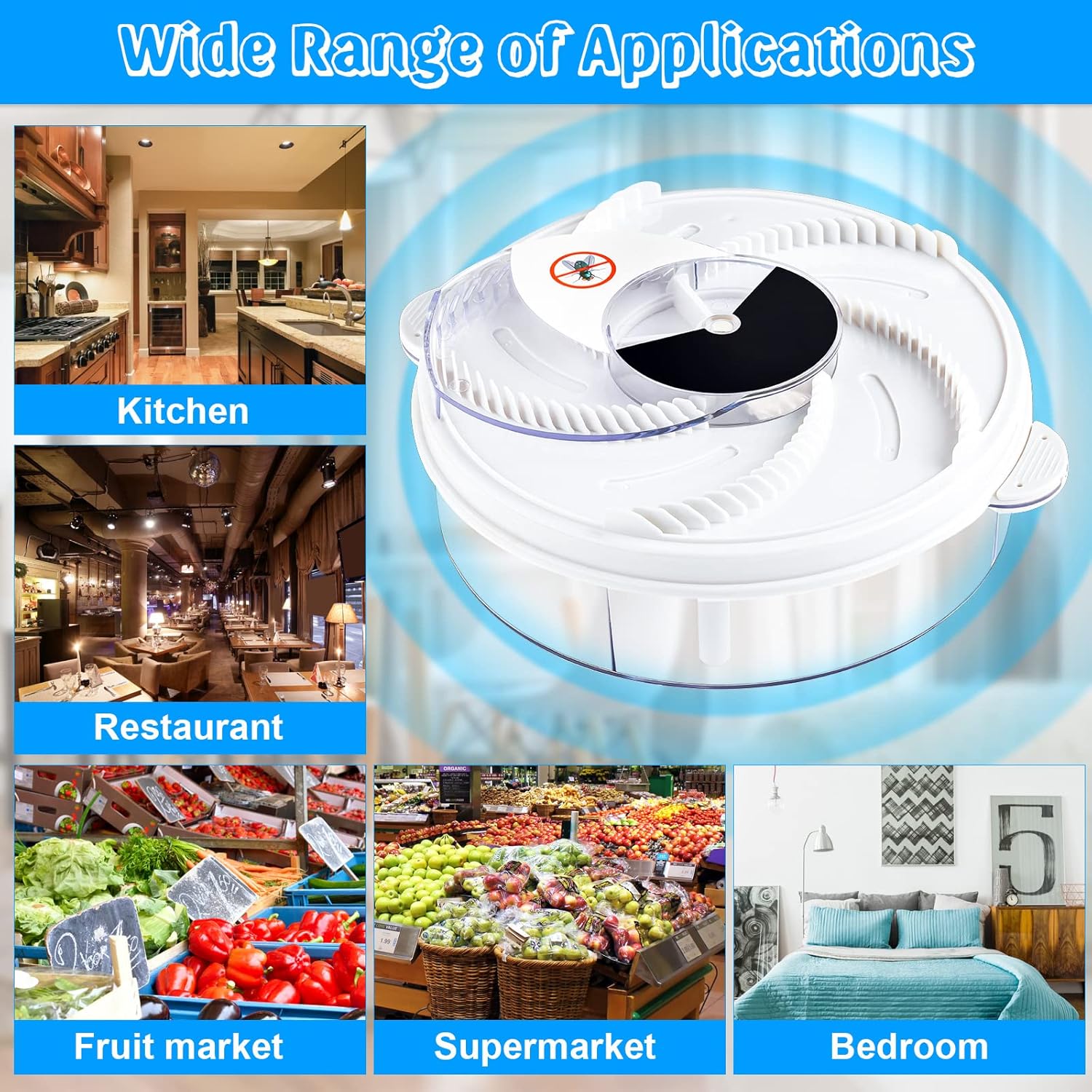 🪰 Electric Fly Trap - Automatic Indoor Insect Catcher for Flies, Gnats & Mosquitoes