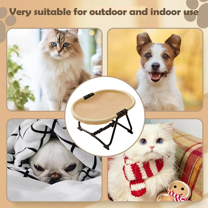 🐾 Elevated Pet Bed - Portable, Breathable & Non-Slip Hammock for Dogs & Cats 🛏️