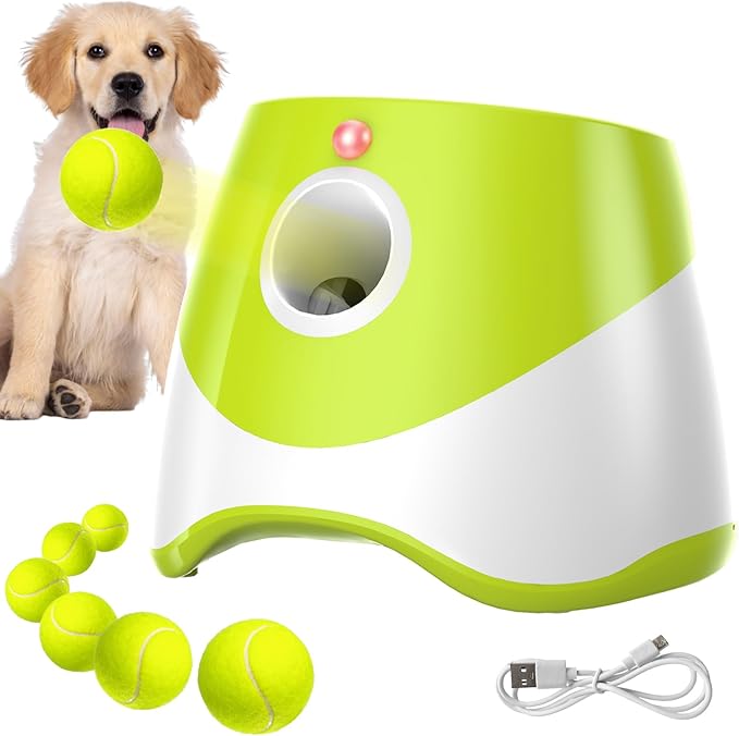 Automatic Dog Ball Launcher | Interactive Pet Toy with 6 Tennis Balls 🐶🎾