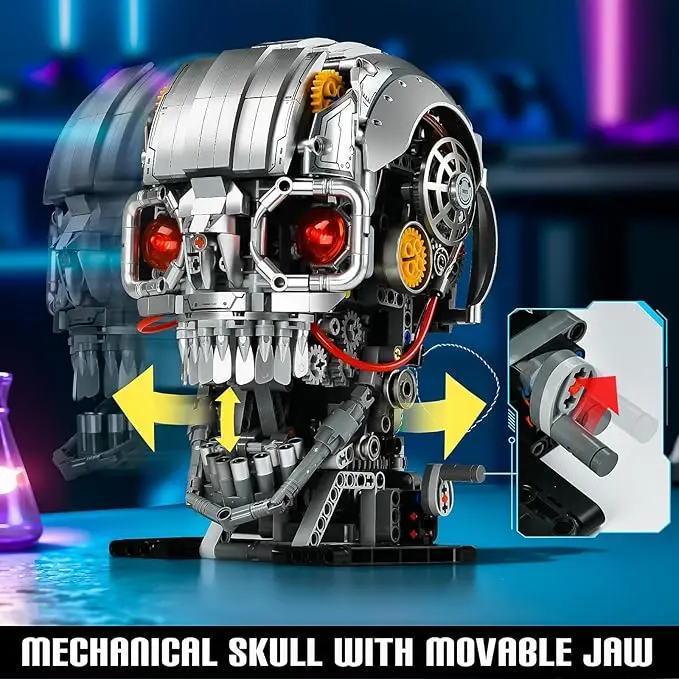 💀 Skull Building Block Toy Model - Valentine's Day Gift for Adults 🧩❤️