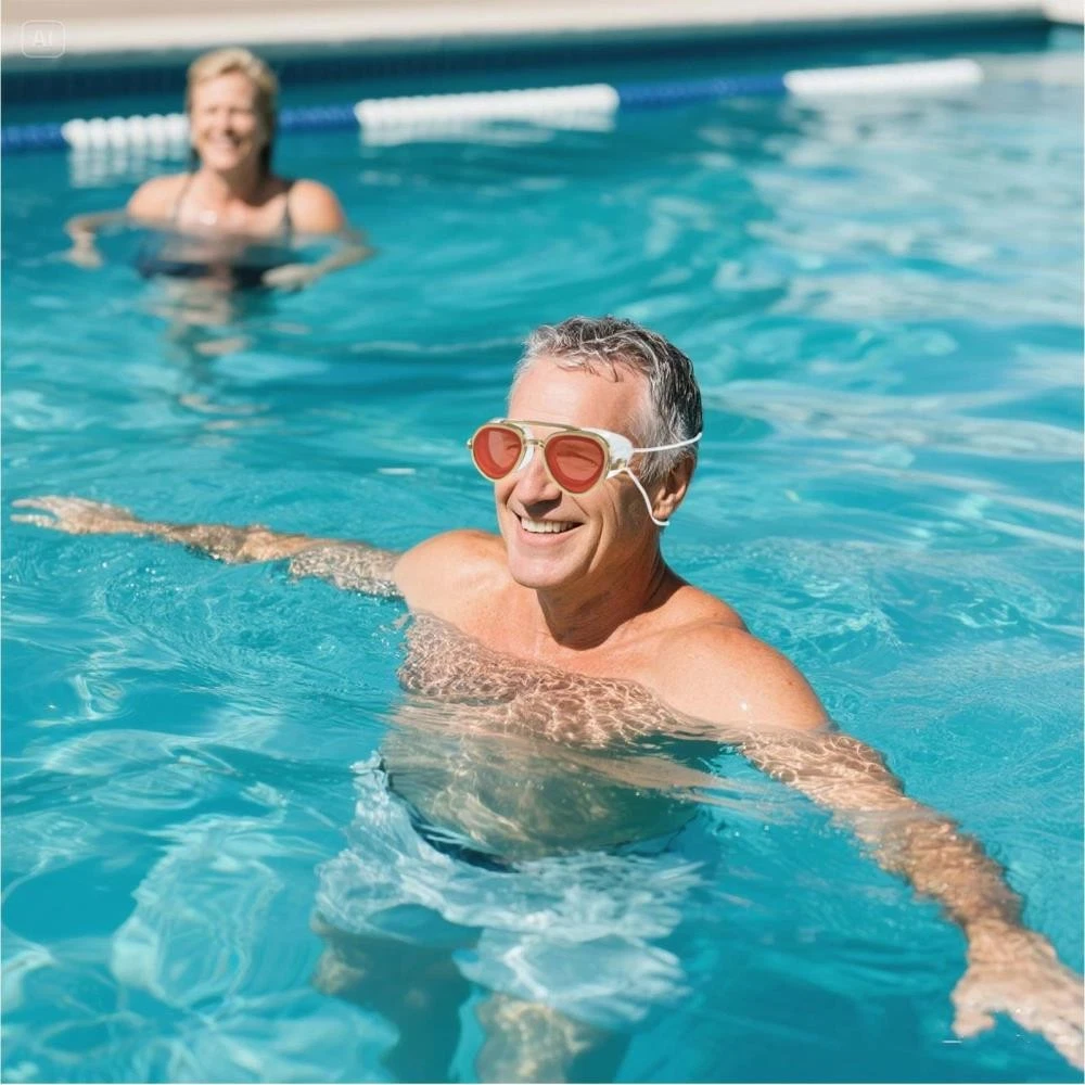 😎 Unisex Adult Swimming Goggles | All-Day Leisure Sun Style Swim Glasses