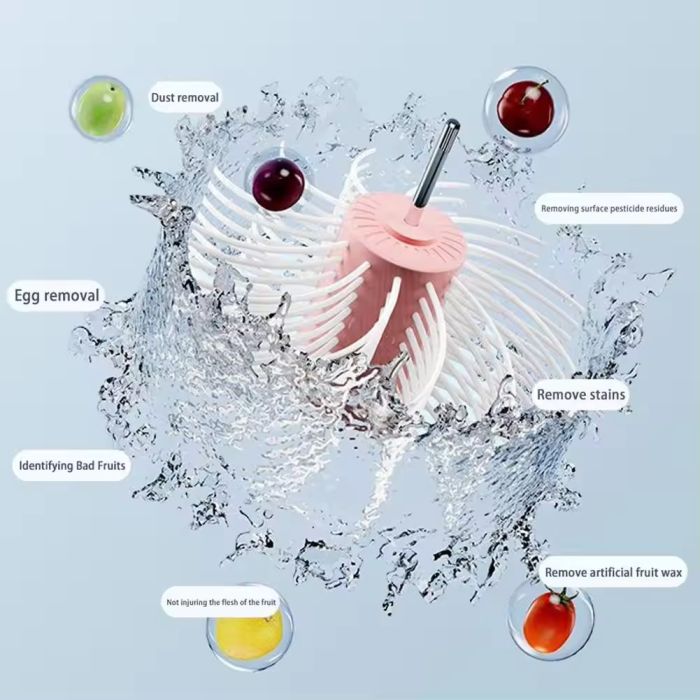 🥬 Manual Multi-Function Fruit & Vegetable Washer | 720° Rotating Vortex Cleaner, No Electricity Needed
