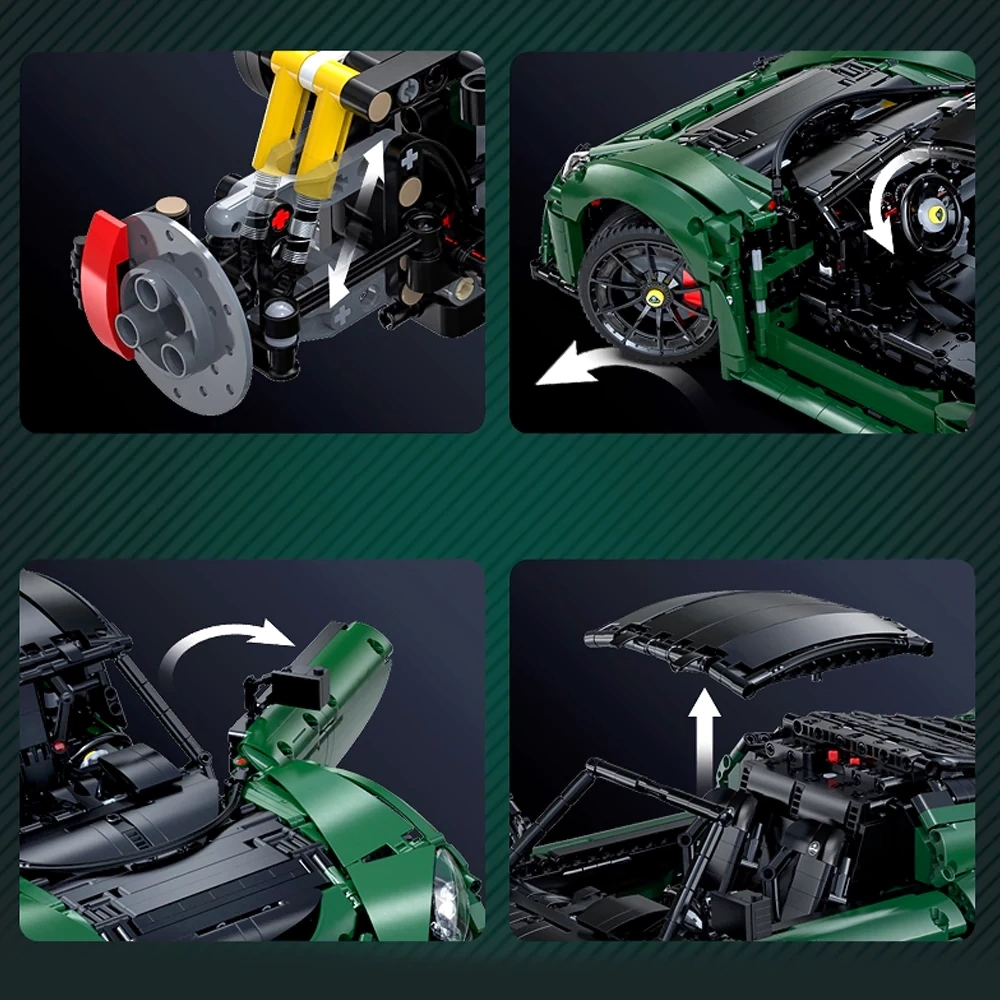 🏁 1:8 Scale Lotus Supercar Technic Model - Iconic Performance & Exquisite Craftsmanship Building Kit