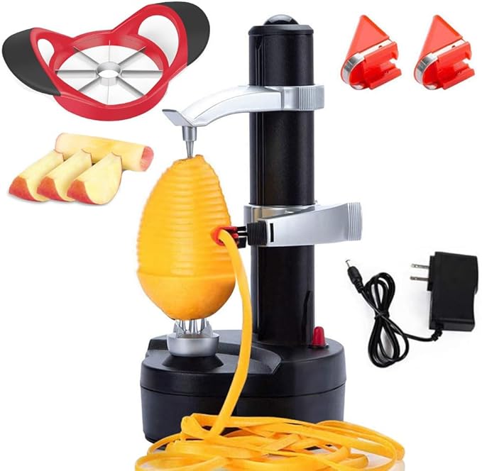 🥔 Electric Potato Peeler | 2-in-1 Automatic Fruit & Vegetable Peeler with Garlic Peeling Function
