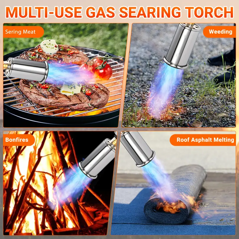 🔥 Propane Torch - Father's Day Gift | Multi-Purpose Outdoor Cooking Torch for Grilling & Fire Starting