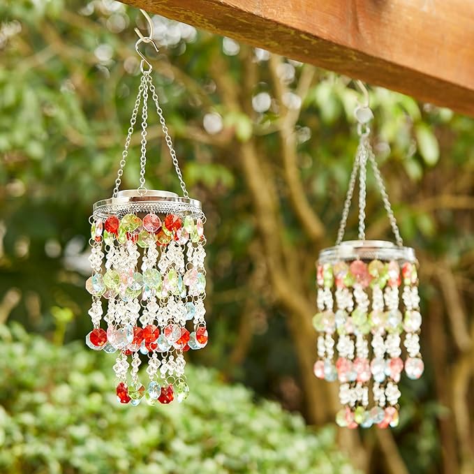 ✨Solar Blue LED Acrylic Wind Chime | Outdoor Hanging Decor