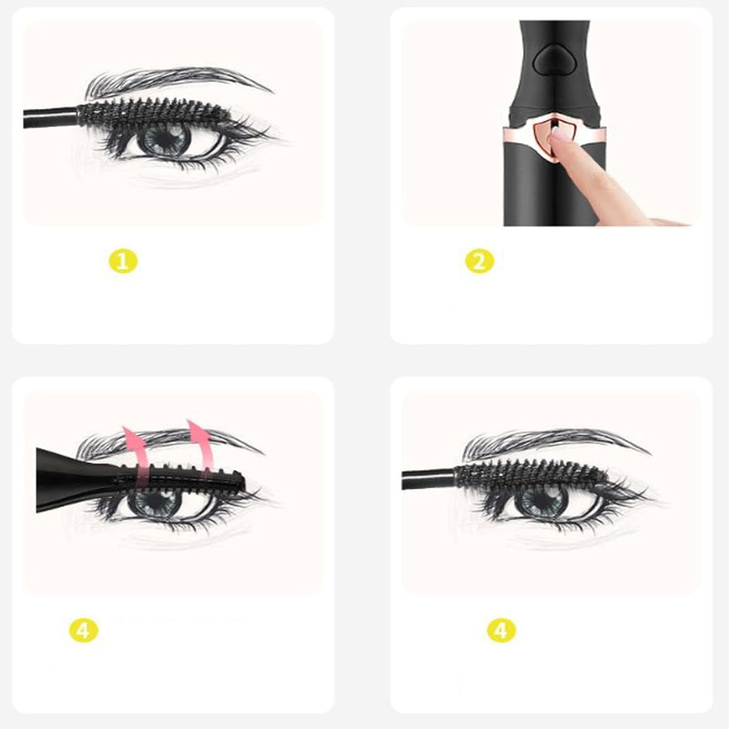 👁️ Heated Eyelash Curler | USB Rechargeable 3-Temp Adjustable Electric Curler