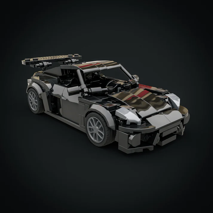 🏎️ Custom Sports Car Building Block Display - Precision Crafted Collector's Model