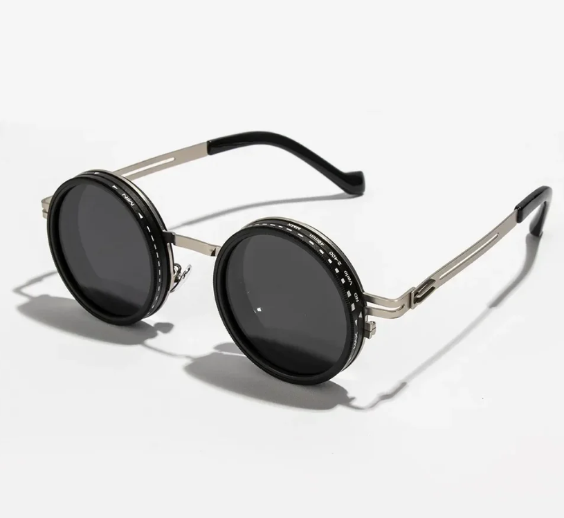 😎 1-9 Dimmable Filter Polarized Sunglasses | Round Lens Anti-Blue Light for Sports/Driving/Photography