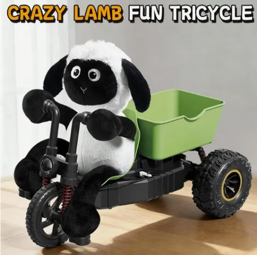 🐑 Remote Control Lamb Tricycle - Drift Stunt High-Speed Racing Toy with LED Lights 🚲