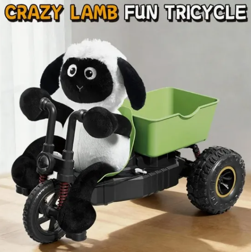 🐑 Remote Control Lamb Tricycle - Drift Stunt High-Speed Racing Toy with LED Lights 🚲