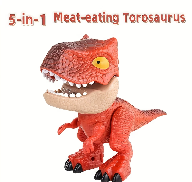 🦖 Dinosaur Stationery Set - 5-in-1 Removable Dino School Supplies, Best Back-to-School Gift