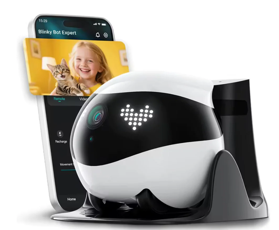 🤖 Home Camera Robot - 1080P Movable Pet Monitor with Auto-Charging & Night Vision