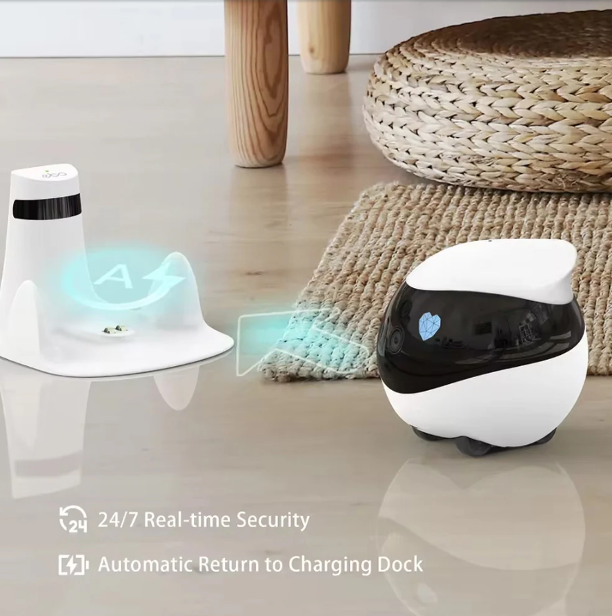🤖 Home Camera Robot - 1080P Movable Pet Monitor with Auto-Charging & Night Vision