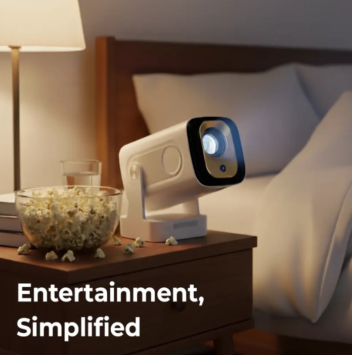 📽️ Smart 1080P Projector with 4K Support | Auto Focus & Keystone Correction, WiFi6 Bluetooth Home Theater Projector