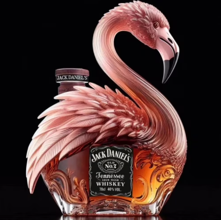 🦩 Flamingo Whiskey Decanter Set | Creative Animal Shaped Glass Wine Bottle
