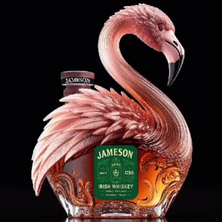 🦩 Flamingo Whiskey Decanter Set | Creative Animal Shaped Glass Wine Bottle