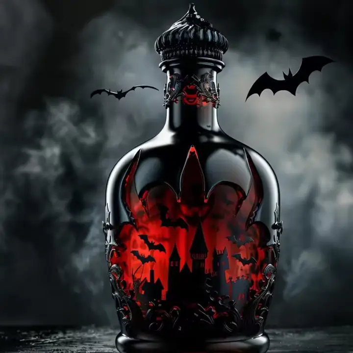 🦇 Gothic Whiskey Decanter Wholesale | Halloween Potion Glass Bottle