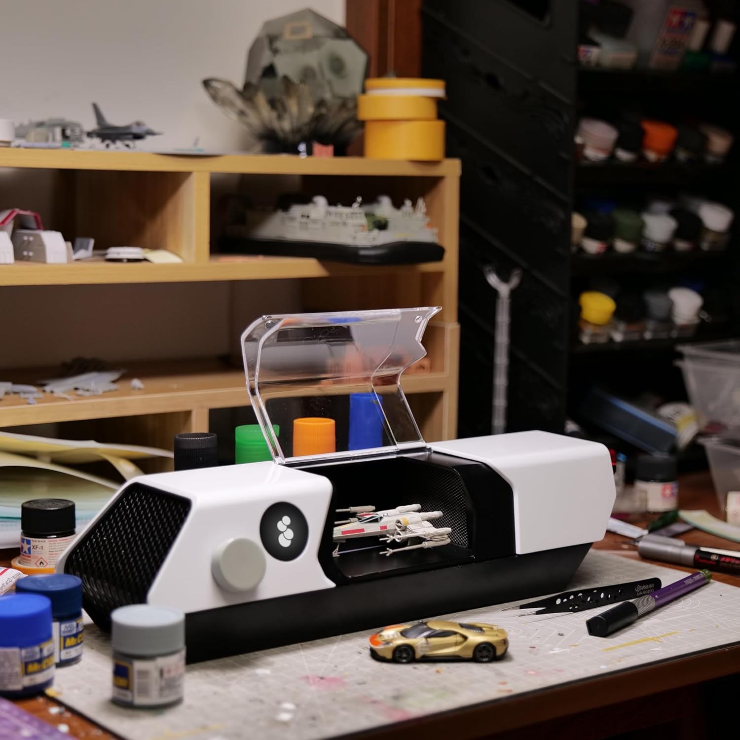 Desktop Wind Tunnel for Scale Alloy Car Models | Mini Wind Simulation Display Stand 🚗💨