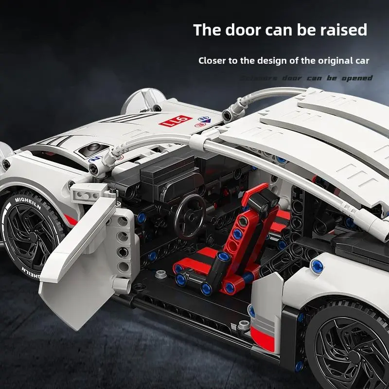 🏎️ Limited Edition RC Supercar Building Block Kit | Pieces with Dual Motors & LED Lights