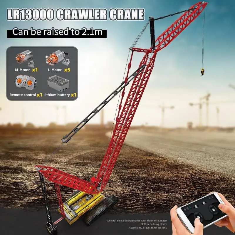🧩 Tech Crawler Crane Building Block Set | RC Engineering Construction Toy