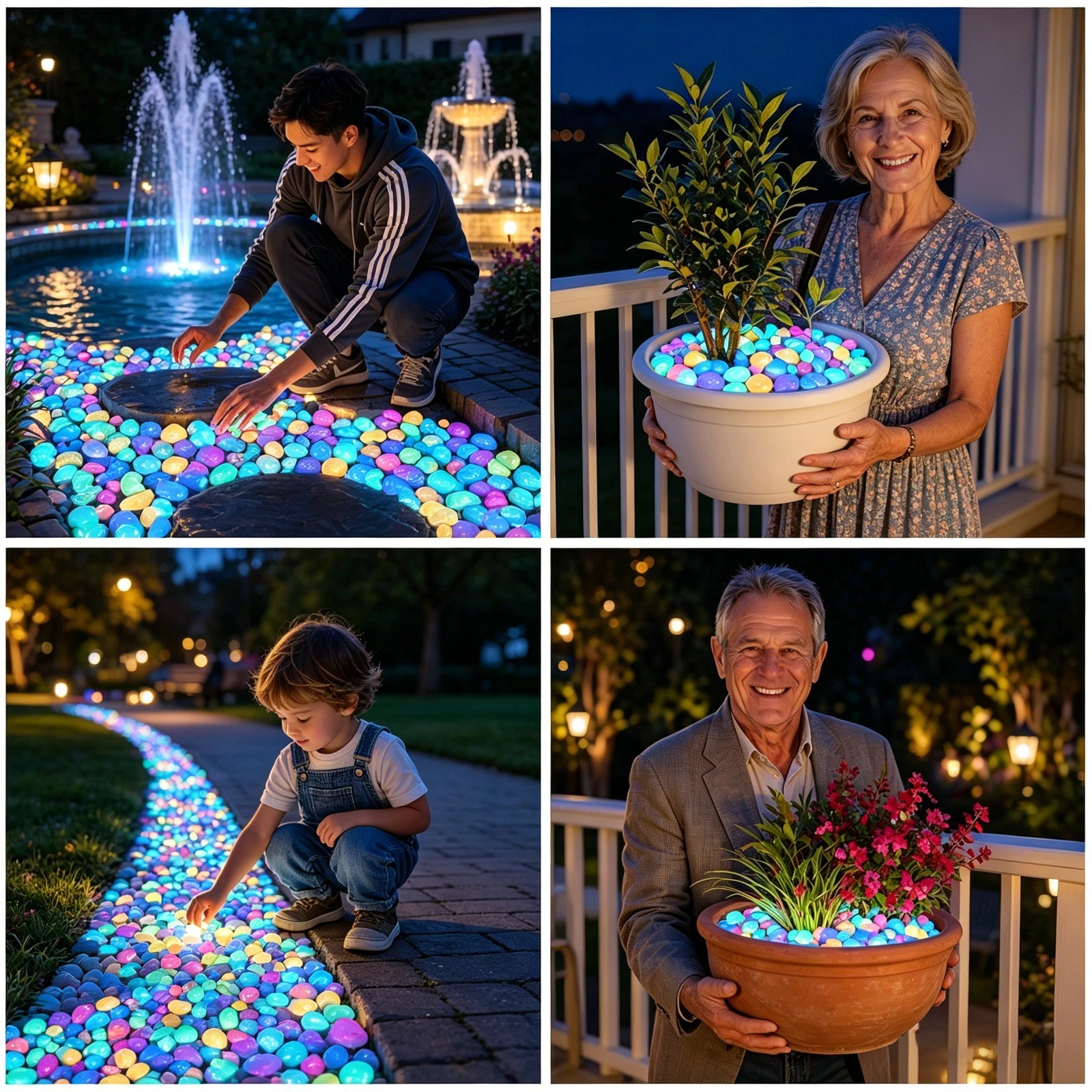 🌌 Glow In The Dark Pebbles | Luminous Decorative Stones
