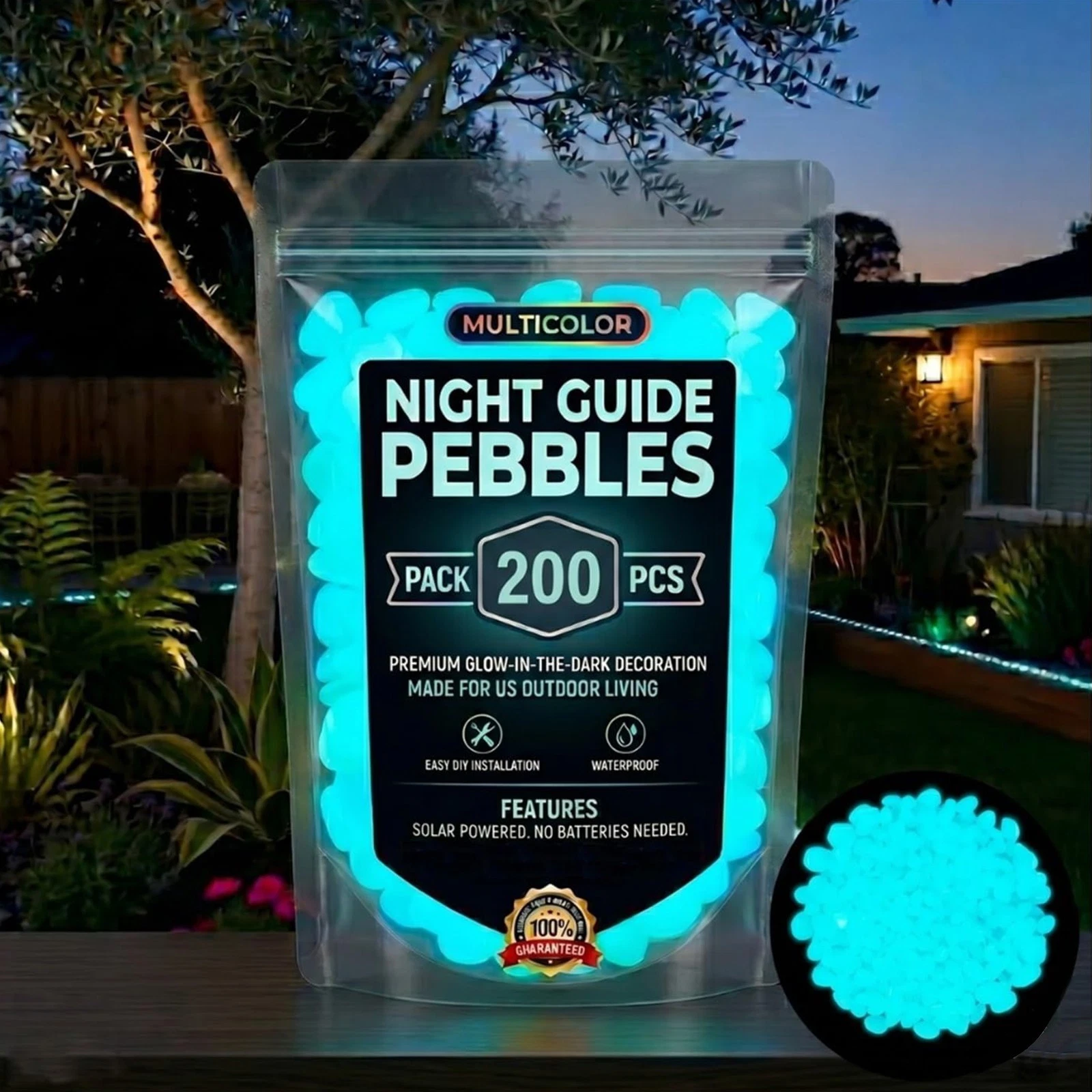 🌌 Glow In The Dark Pebbles | Luminous Decorative Stones