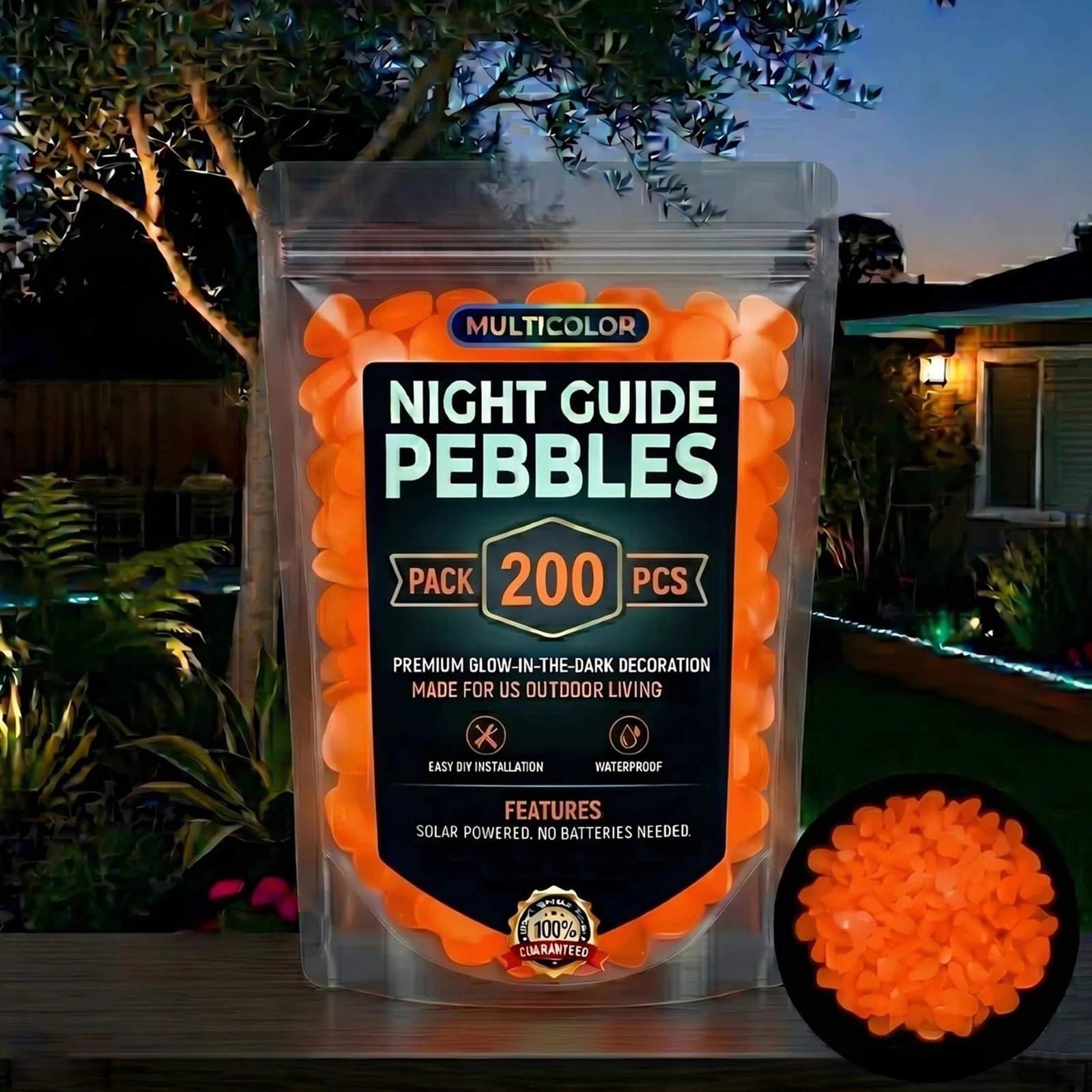 🌌 Glow In The Dark Pebbles | Luminous Decorative Stones