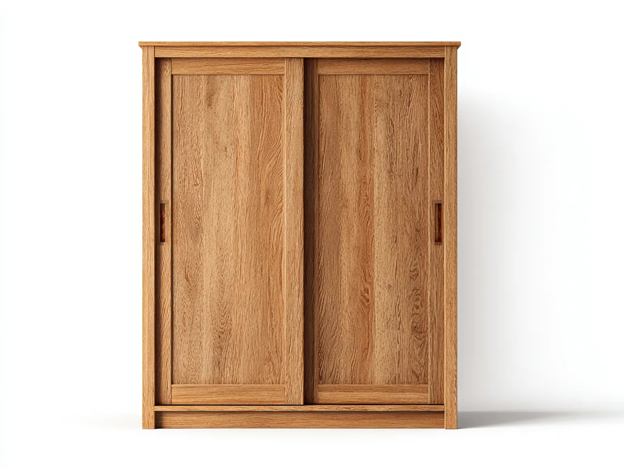 Kleiderschränke mit zwei Türen - Holz - 120x60x120 cm - Natur - Minimalistischer Stil-Loftmyhaus