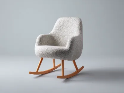 Mecedoras tapizadas con base de madera 80 x 70 x 95 cm color gris claro - mecedora para salón y dormitorio - diseño moderno cómodo-Nookupmart