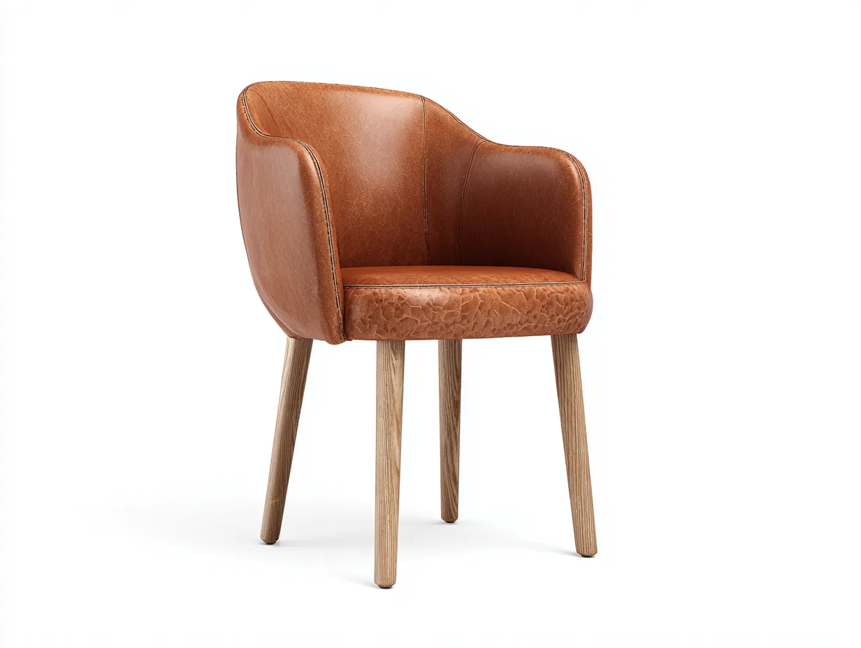 Esszimmerstühle - Kunstleder-Holz - 60x57x84 cm - Braun - Modern-Loftgethut