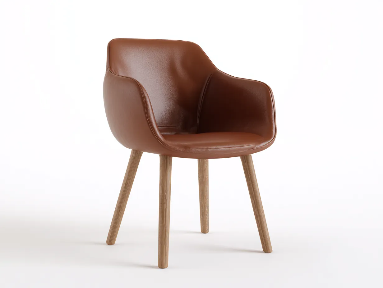 Esszimmerstühle - Kunstleder-Holz - 61x58x83 cm - Braun - Modern-Loftgethut