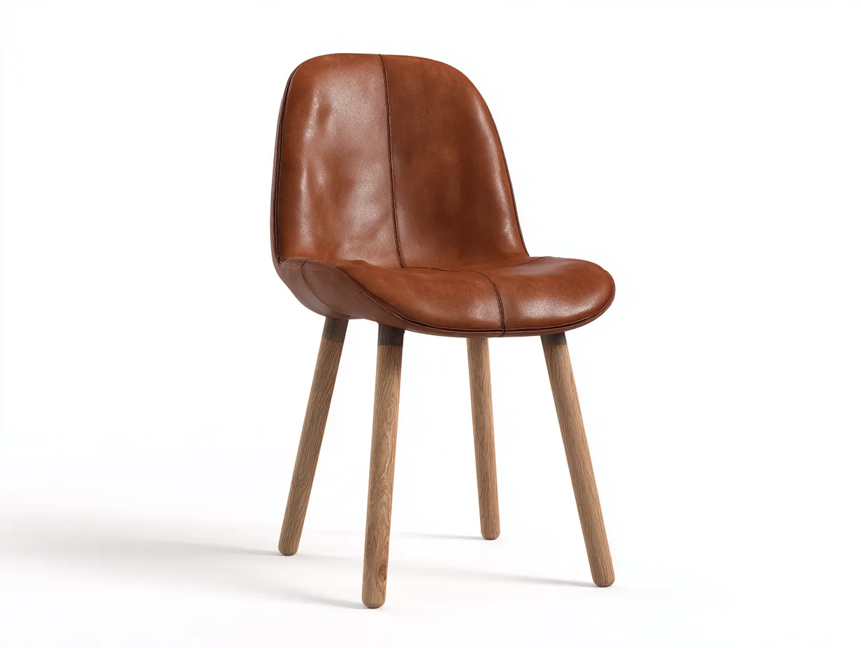 Esszimmerstühle - Kunstleder-Holz - 56x54x84 cm - Braun - Modern-Loftgethut