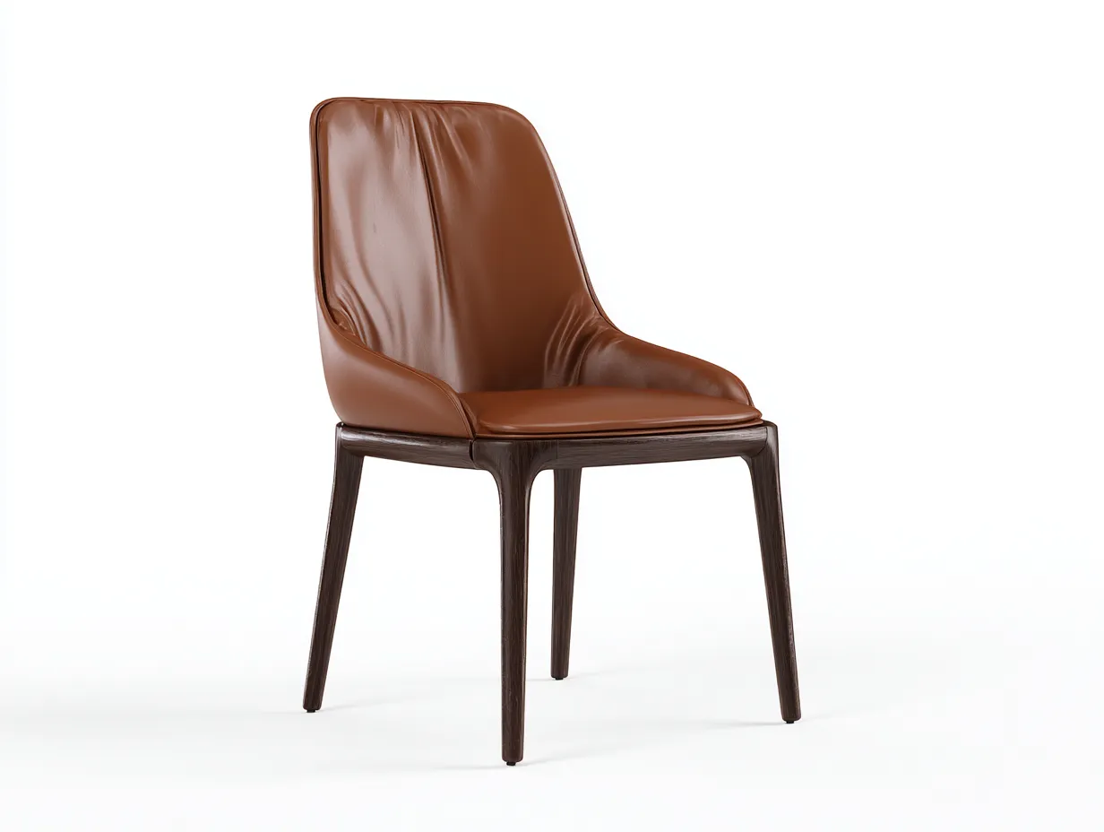 Esszimmerstühle - Kunstleder-Holz - 55x52x86 cm - Braun - Modern-Loftgethut
