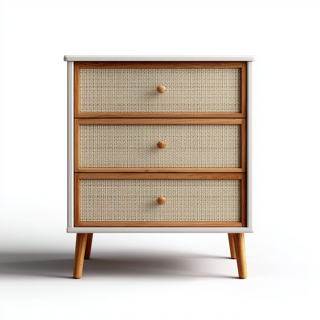 Kommode mit Schubladen Holzwerkstoff 60x40x80 cm - Beige - Modernes Design-Oakupshop