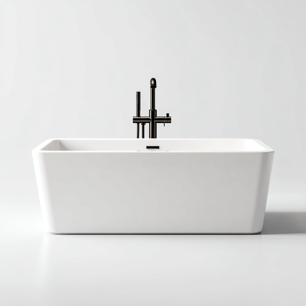 Badewanne Acryl 170x75x60 cm - Weiß - Modernes Design für Badezimmer-Oakupshop