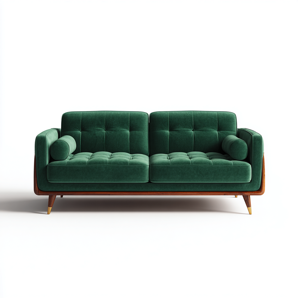 Zweisitzer Sofa Stoffpolsterung 175x88x82 cm - Blau - Modernes Design-Oakupshop