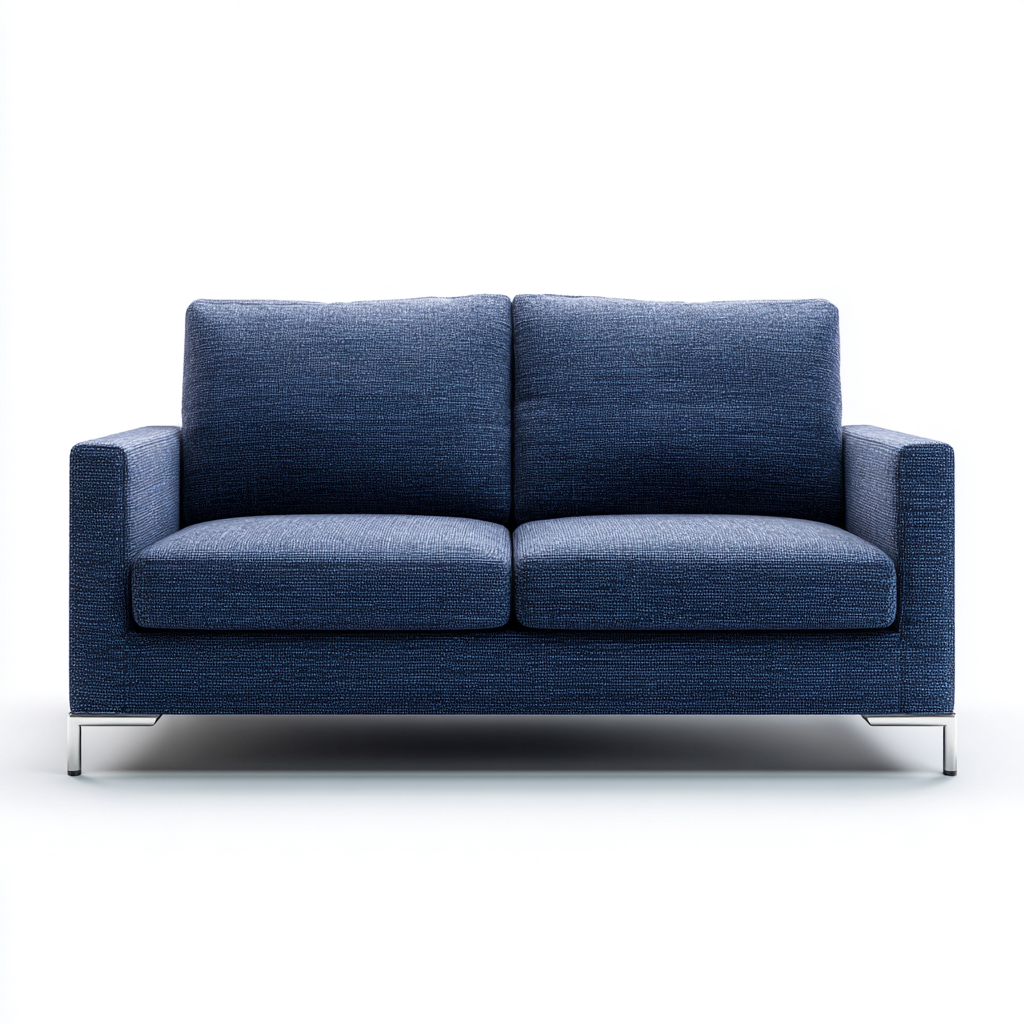 Zweisitzer Sofa Stoffpolsterung 185x88x84 cm - Dunkelblau - Modernes Design-Oakupshop