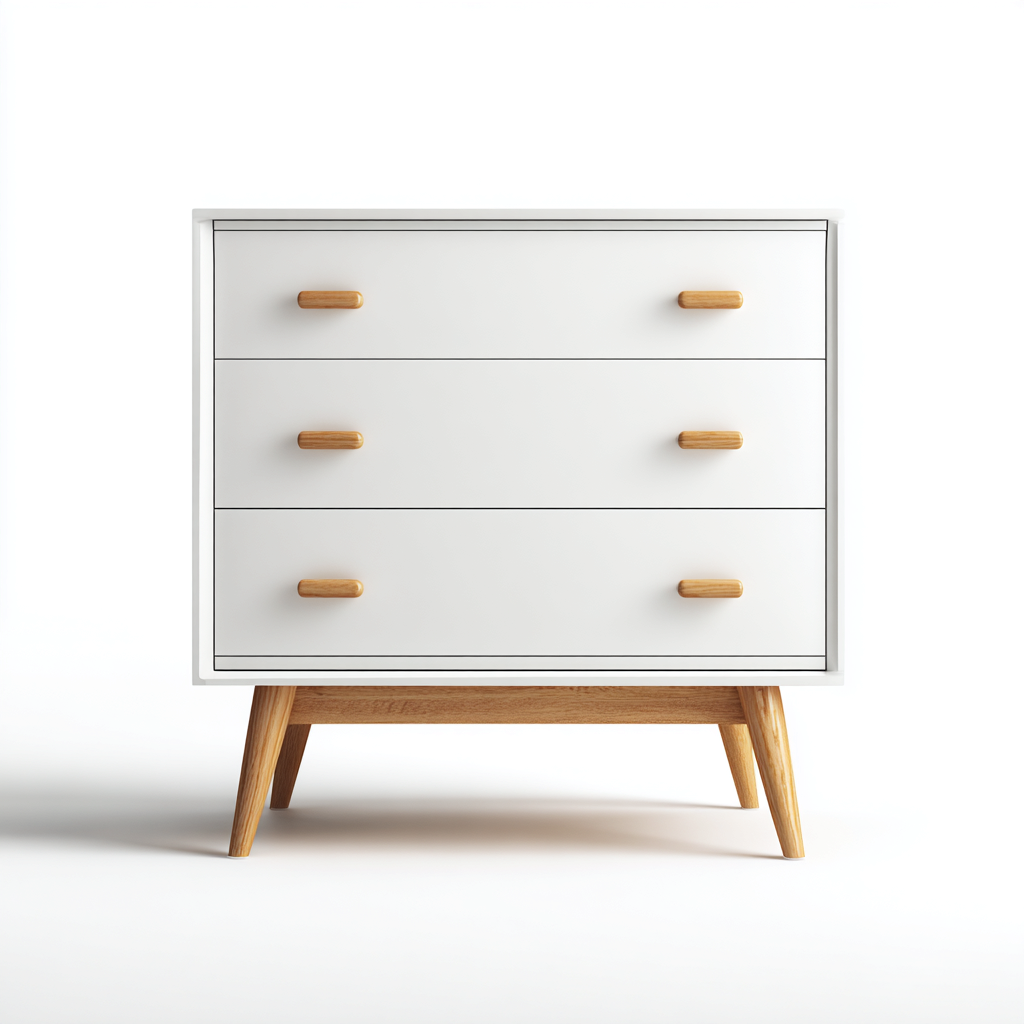 Kommode mit Schubladen Holzwerkstoff 78x40x84 cm - Weiß - Modernes Design-Oakupshop