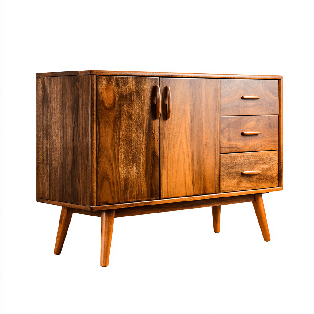 Kommode mit Schubladen Massivholz 95x40x85 cm - Naturholz - Vintage Design-Oakupshop